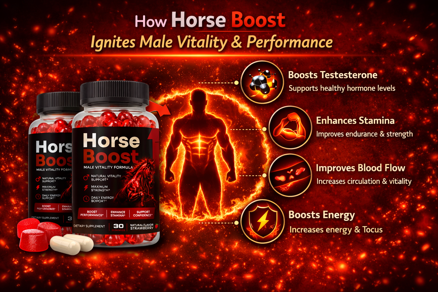 How Horse Boost works — supports healthy hormone levels, stamina, blood flow, and energy